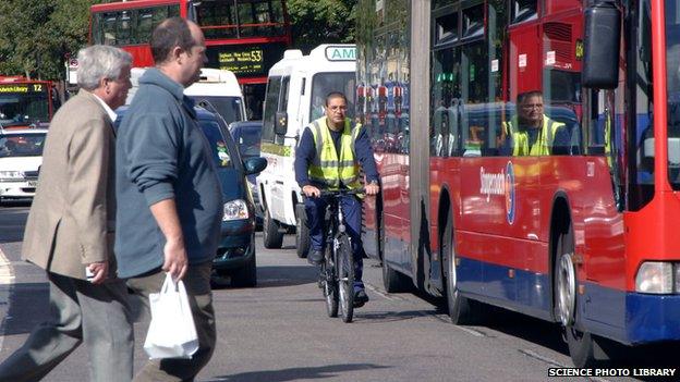 A busy London street