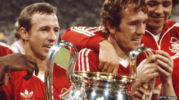 John McGovern with the European Cup