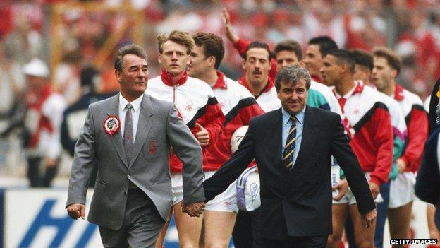 Brian Clough and Terry Venables at Wembley