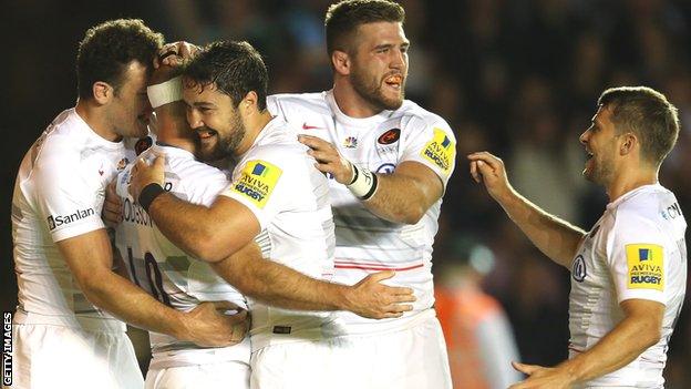 Saracens celebrate