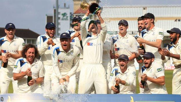 Yorkshire celebrate title win