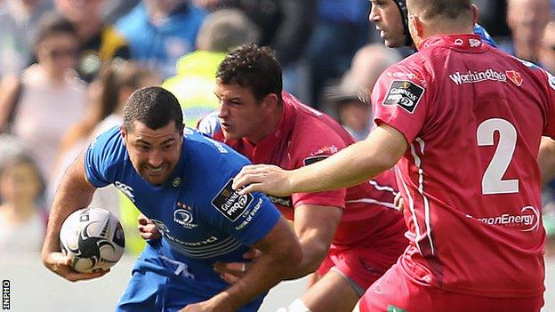 Rob Kearney produced several threatening bursts for Leinster