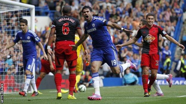 Diego Costa celebrates