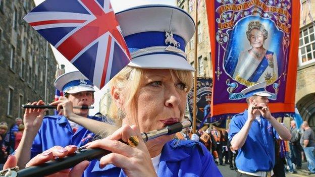 About 110 Orange lodge bands participated in the event