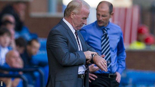 St Mirren manager Tommy Craig and Kilmarnock boss Allan Johnston, right