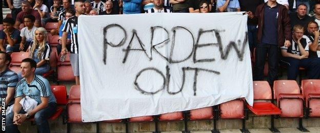 Newcastle fans at St Mary's Stadium