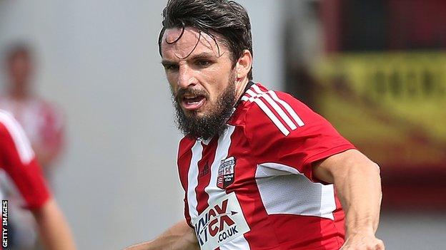 Brentford midfielder Jonathan Douglas