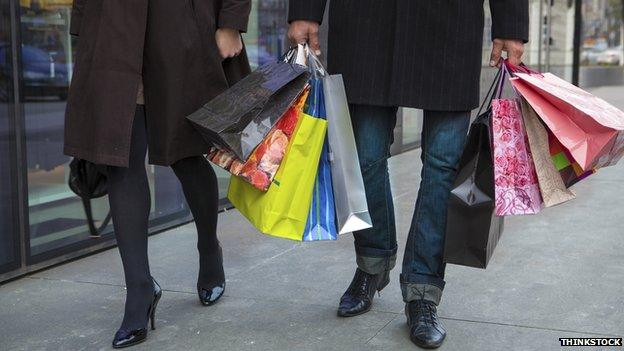 Shoppers with bags