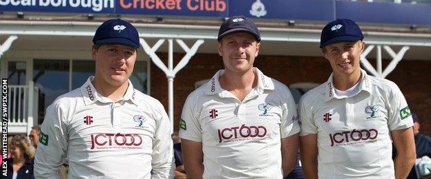 Gary Ballance, Andrew Gale and Joe Root