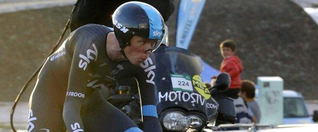 Chris Froome in action i Sunday's time trial