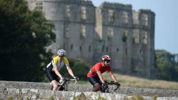 Athletes in Ironman Wales