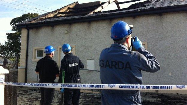 Garda forensic officers have been carrying out an examination of the scene on Monday