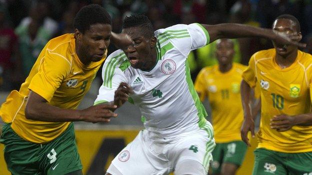 Nigeria in action against South Africa