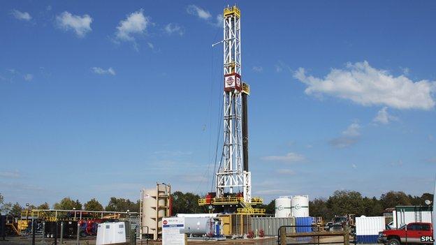 fracking rig