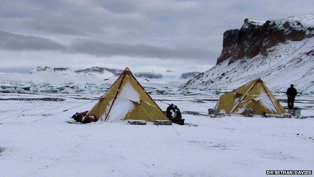 Experts studied a 4km long glacier on James Ross Island