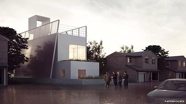 Floating house by Carl Turner