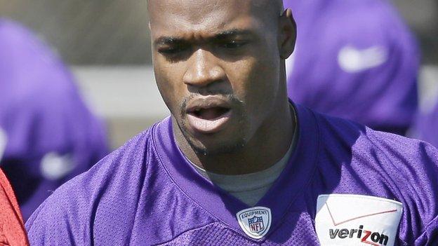 Adrian Peterson of the Minnesota Vikings