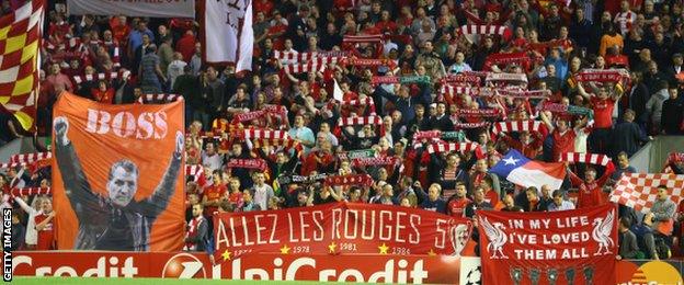 Anfield crowd for Liverpool v Ludogorets