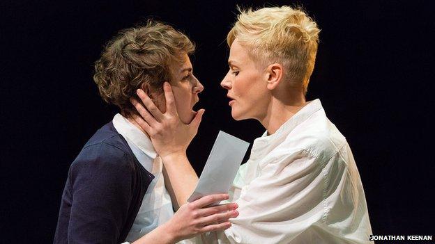 Maxine Peake and Katie West in Hamlet