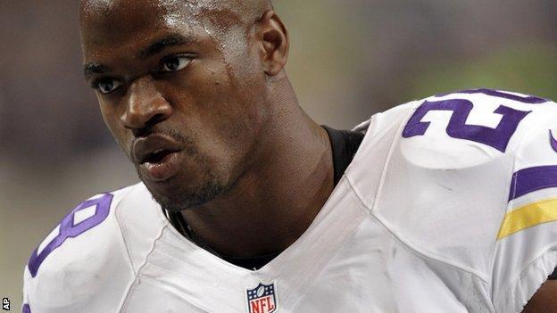 Adrian Peterson of the Minnesota Vikings