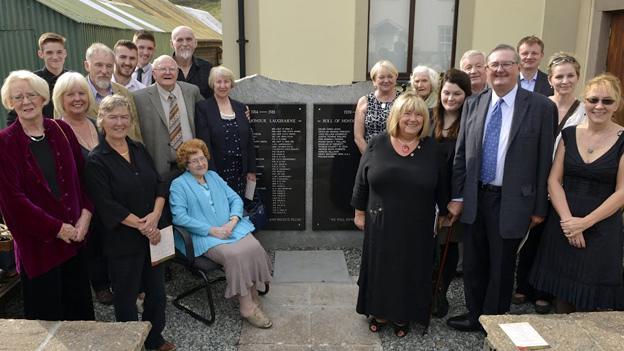 Relatives of Mr Fuller among the guests at the unveiling