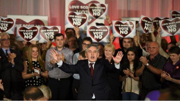gordon brown at No rally