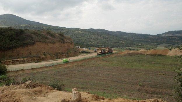 View of the tomb site from the same point