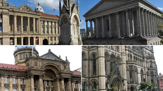 Birmingham's art gallery and council house, Manchester's town hall