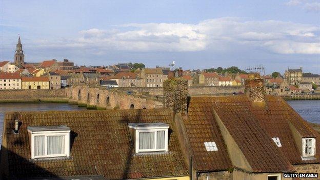 The rooftops of Berwick