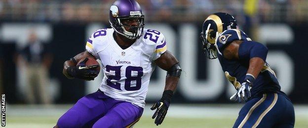 Adrian Peterson of the Minnesota Vikings