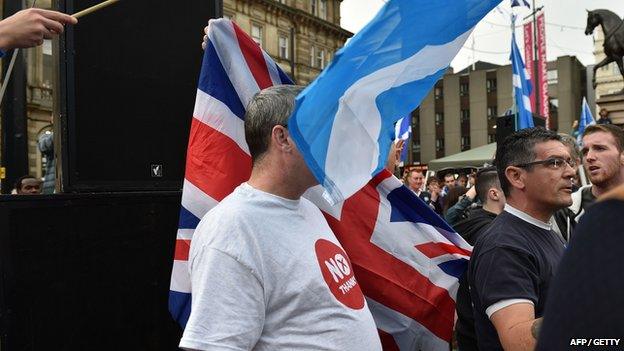 The Yes campaign rally in Glasgow