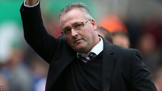 Aston Villa manager Paul Lambert