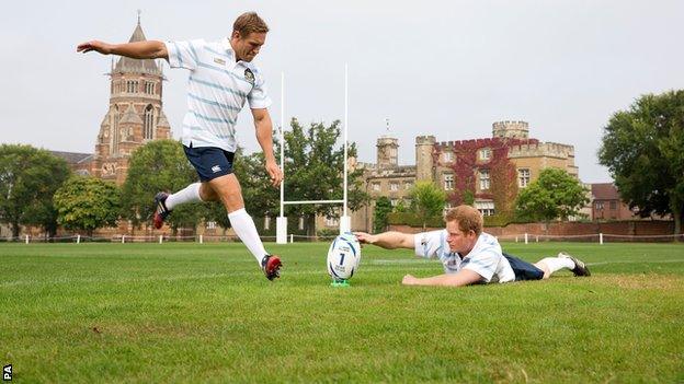 Jonny Wilkinson and Prince Harry