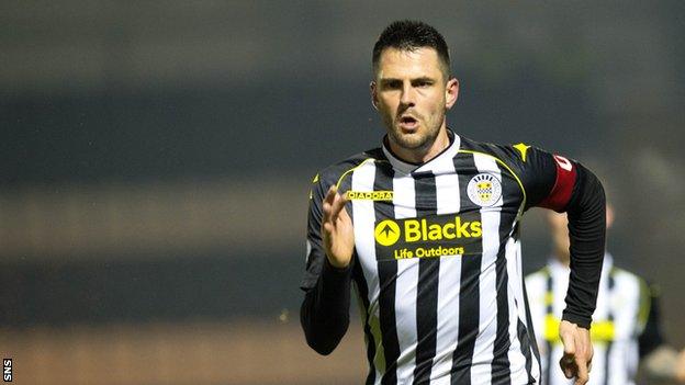 St Mirren striker Steven Thompson