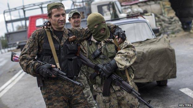 Pro-Russian rebels in Donetsk (10 Sept)