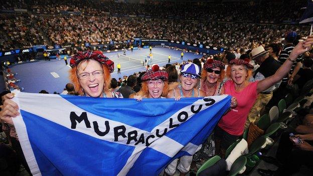 Scots supporting Andy Murray