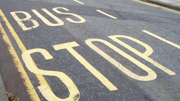 Bus road markings