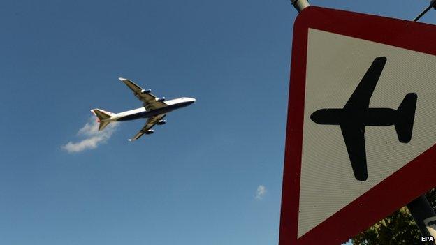 Jumbo takes off from Heathrow in September 2014