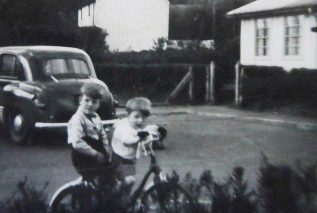 Children playing in a Tin Town estate