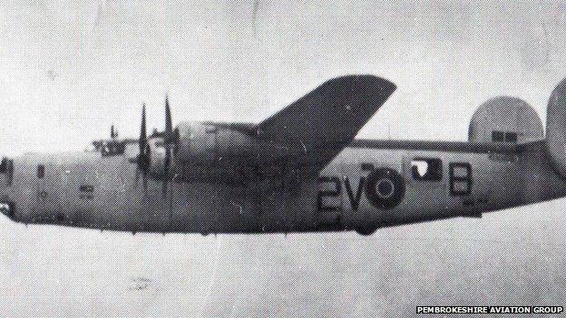 A Liberator of 547 Squadron RAF - a sister aircraft to EV881 which crashed