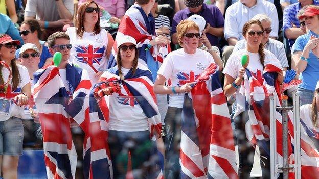 Great Britain supporters at the Davis Cup