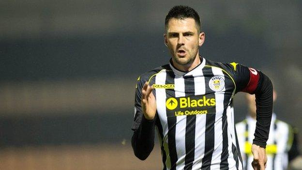 St Mirren striker Steven Thompson