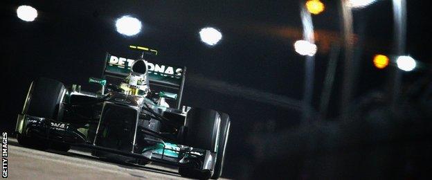 Lewis Hamilton at last year's Singapore Grand Prix