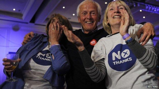 Better Together supporters celebrate