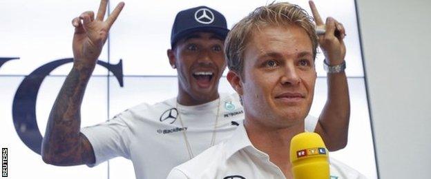 Lewis Hamilton and Nico Rosberg