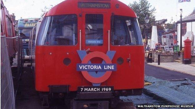 The tube train at Walthamstow