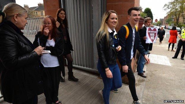 Young voters at Notre Dame Primary School