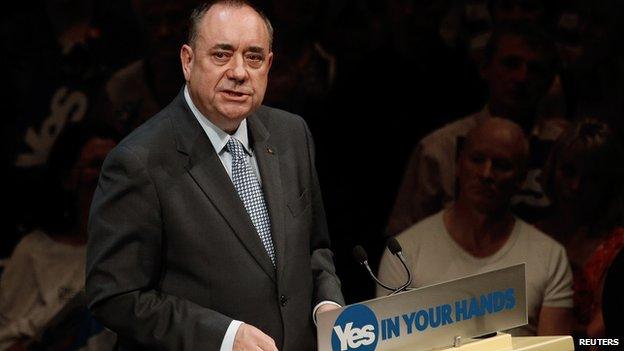 Alex Salmond giving speech on 17 September