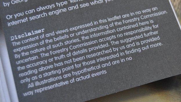 Rendlesham Forest UFO trail disclaimer