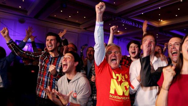 No supporters cheered when the result came in